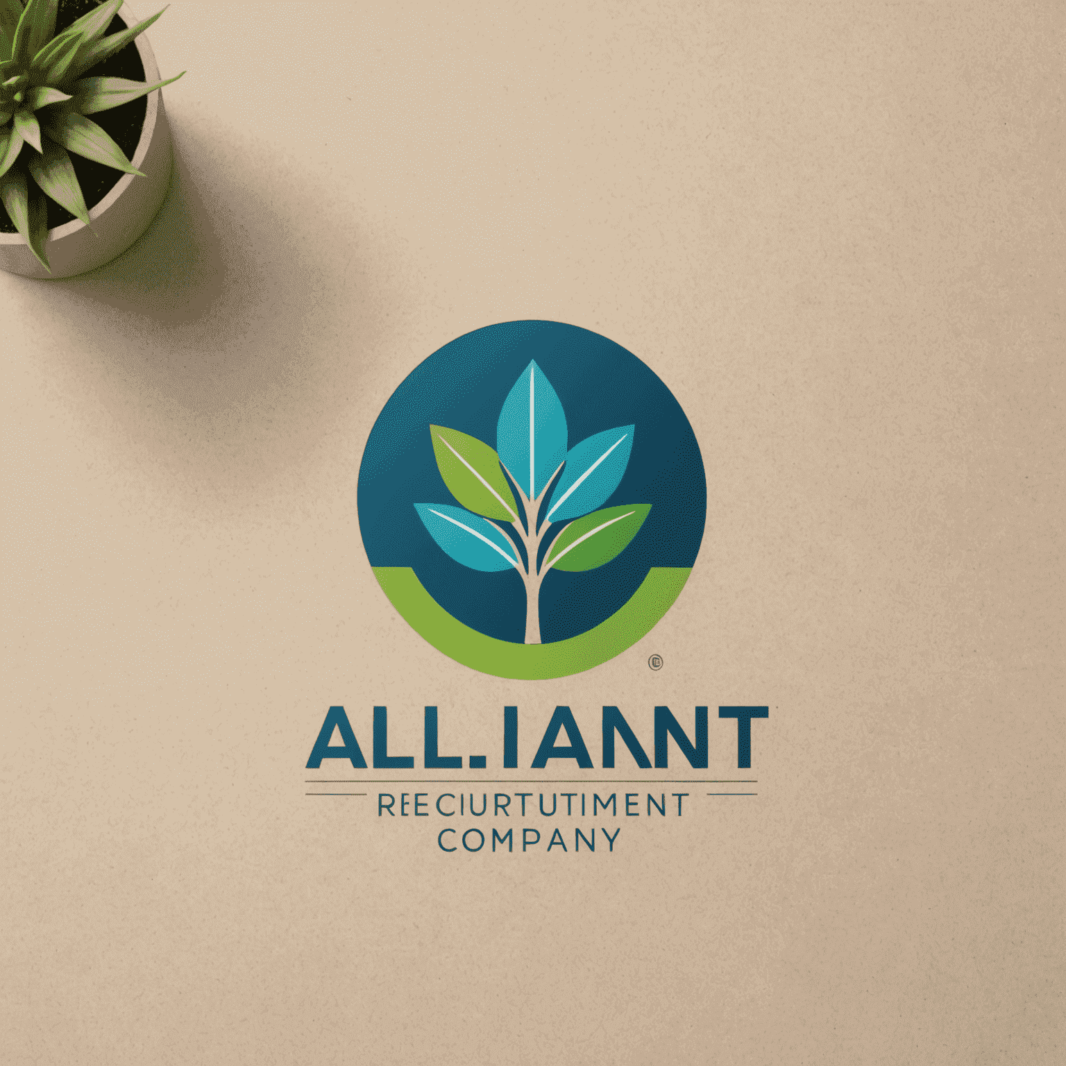 Alliant Recruitment Company logo featuring a modern, minimalist design with blue and green elements