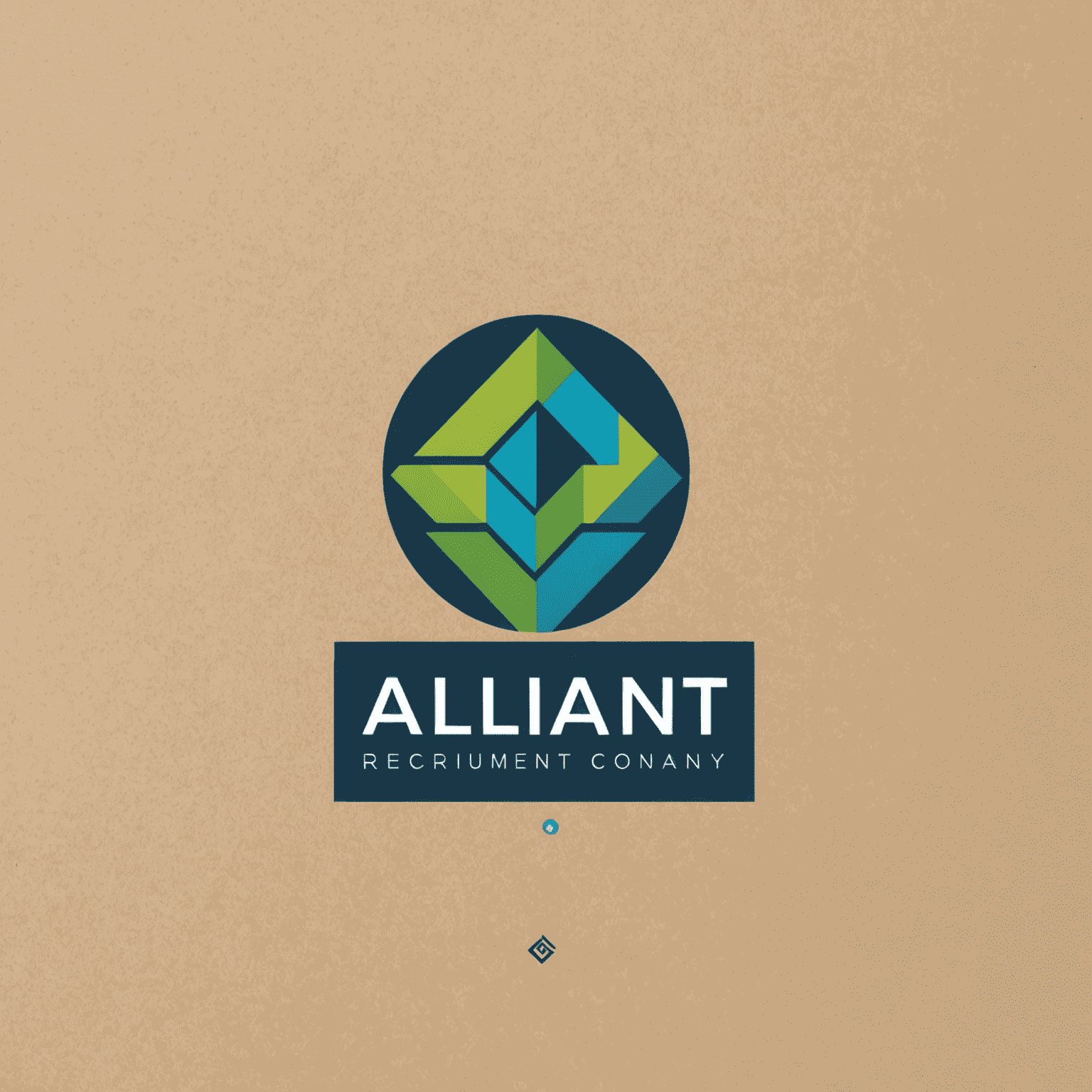 Alliant Recruitment Company logo featuring a modern, minimalist design with blue and green elements