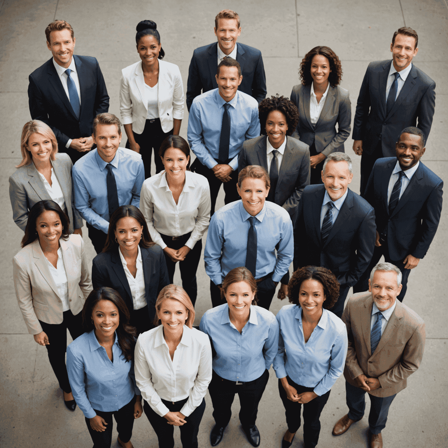 A diverse group of professionals in various work settings, representing different industries. The image conveys flexibility and adaptability in the workforce.